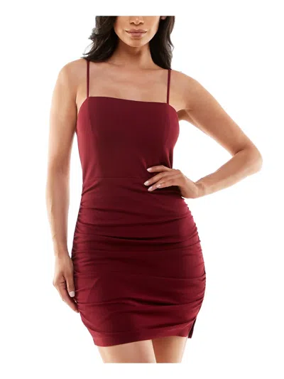 Emerald Sundae Juniors Womens Mini Party Bodycon Dress In Pink