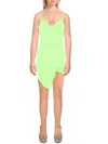 Emerald Sundae Juniors Womens V-neck Sheath Mini Dress In Multi