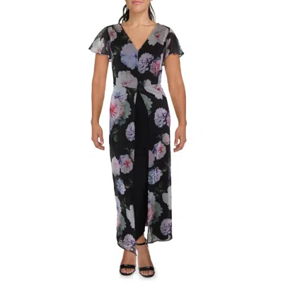 Emerald Sundae Plus Womens Floral Print Polyester Jumpsuit