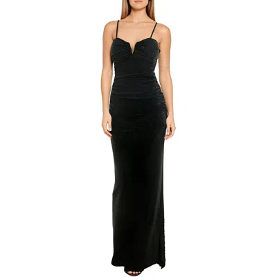 Emerald Sundae Womens Glitter Nylon Evening Dress