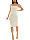Emerald Sundae Juniors' Sleeveless Bodycon Midi Dress In White
