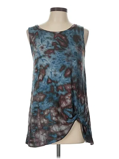 Pre-owned Emerald Tank Top Blue One Shoulder Neckline Tops