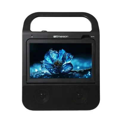 Emerson 10" Portable Tv & Dvd Boombox System In Black