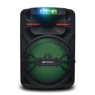 Emerson 12” Bluetooth Party Speaker With Disco Lights In Black