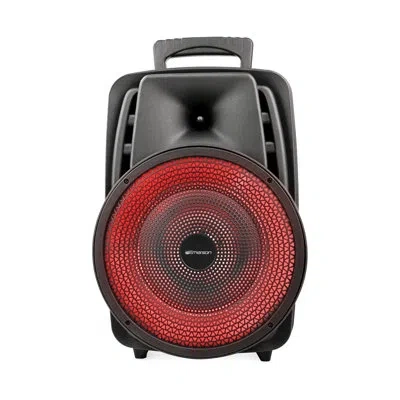 Emerson 8" Bluetooth Party Speaker With Multi-color Round Running Lights In Black