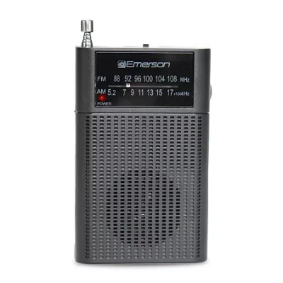 Emerson Am/fm Radio Portable Speaker In Black