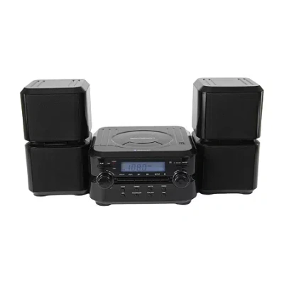 Emerson Bluetooth Cd Microsystem Bookshelf Speaker In Black