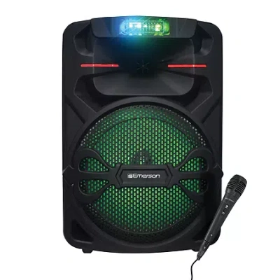 Emerson Eds-1200 With 12" Full Frequency Portable Bluetooth Speaker In Black