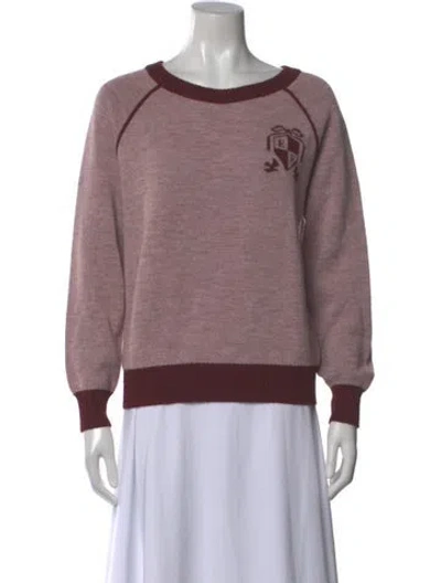 Pre-owned Emerson Fry Alpaca Scoop Neck Sweater In Burgundy