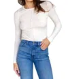 EMERSON FRY AMY CREWNECK TOP IN IVORY