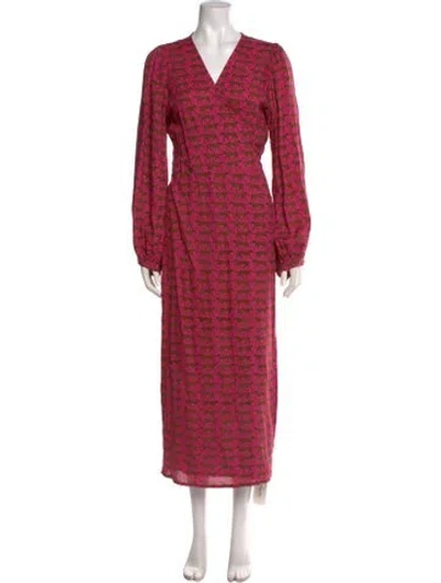 Pre-owned Emerson Fry Animal Print Long Dress In Multicolor