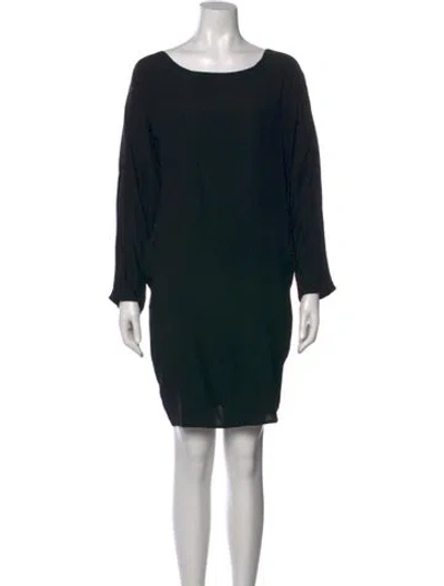 Pre-owned Emerson Fry Bateau Neckline Mini Dress In Black