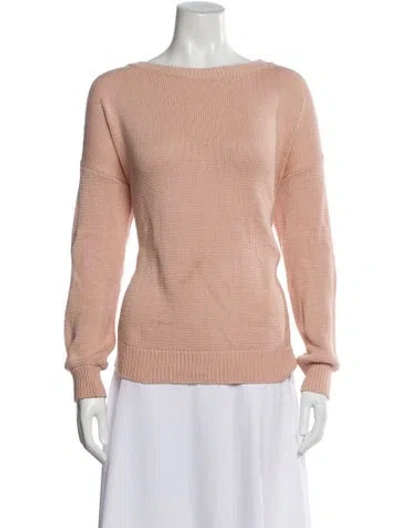 Pre-owned Emerson Fry Bateau Neckline Sweater In Pink