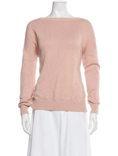 Pre-owned Emerson Fry Bateau Neckline Sweater In Pink
