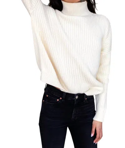 Emerson Fry Carolyn Funnel Neck Sweater In Ivory Organic In Multi