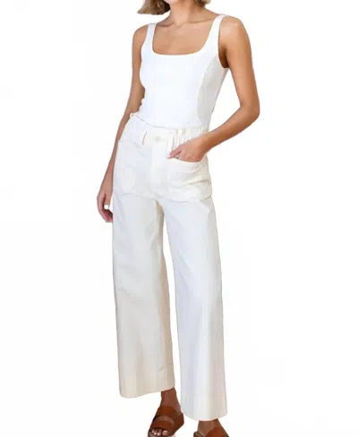Emerson Fry Corchard Wide Leg Pant In Natural Organic In White
