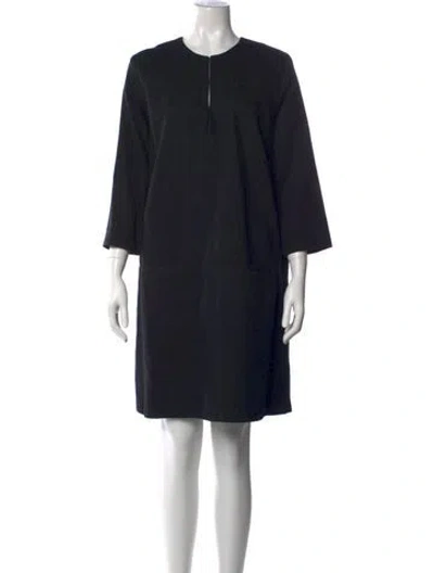 Pre-owned Emerson Fry Crew Neck Knee-length Dress In Black