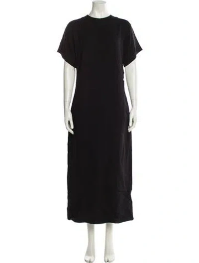 Pre-owned Emerson Fry Crew Neck Long Dress In Blue