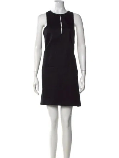 Pre-owned Emerson Fry Crew Neck Mini Dress In Black