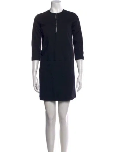 Pre-owned Emerson Fry Crew Neck Mini Dress In Black