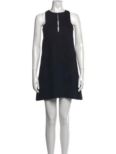 Pre-owned Emerson Fry Crew Neck Mini Dress In Black