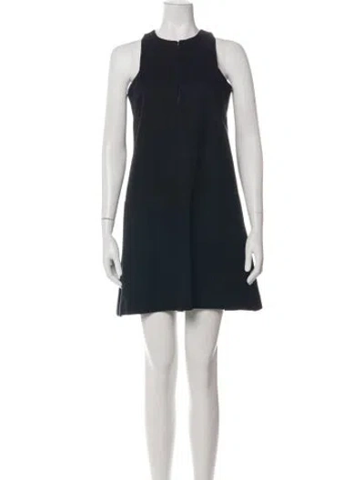 Pre-owned Emerson Fry Crew Neck Mini Dress In Black