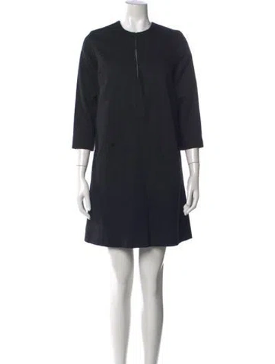 Pre-owned Emerson Fry Crew Neck Mini Dress In Black