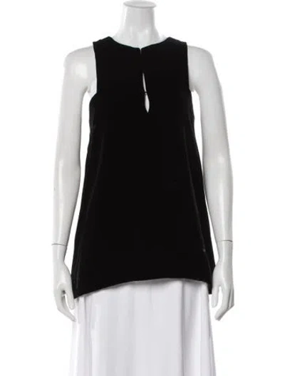 Pre-owned Emerson Fry Crew Neck Sleeveless Top In Black