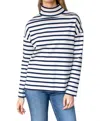 Emerson Fry Edie Top In Navy Stripe Rib In Multi