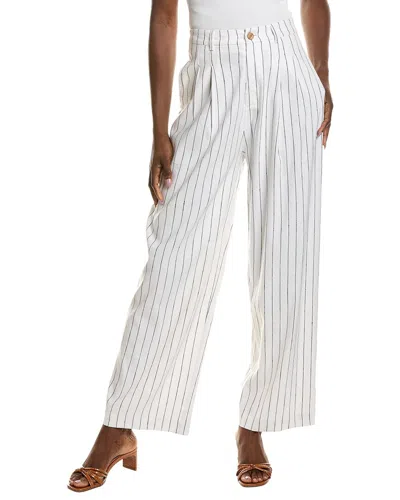 Emerson Fry Essential Pleated Linen-blend Pant In White