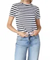 Emerson Fry Essential T Shirt Top In Classic Stripe Black In Multi