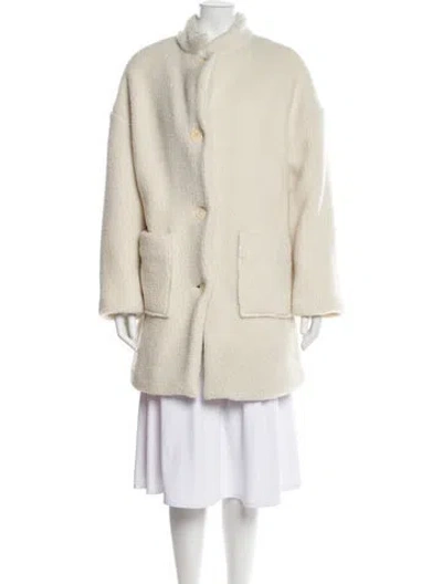 Pre-owned Emerson Fry Faux Fur Coat W/ Tags In Neutral