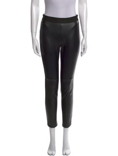 Pre-owned Emerson Fry Faux Leather Skinny Leg Pants In Black