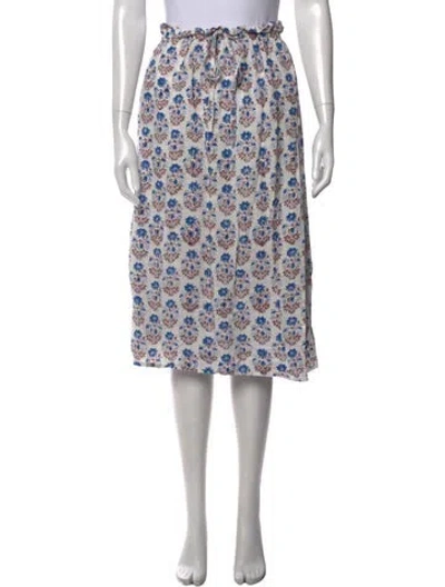 Pre-owned Emerson Fry Floral Print Midi Length Skirt In Multi