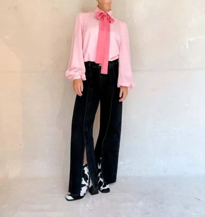 Emerson Fry Frankie Blouse In Peony In Pink