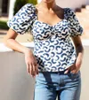Emerson Fry Frankie And Lou Top & Majolica Linen In Brush Strokes Pearl In Multi