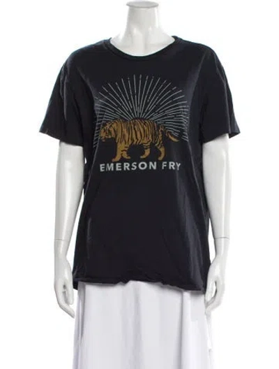 Pre-owned Emerson Fry Graphic Print Crew Neck T-shirt In Blue