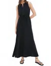 Emerson Fry Grecian Keyhole Dress In Black In Black