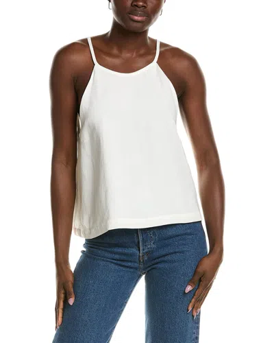 Emerson Fry High Neck Linen-blend Tank Top In White