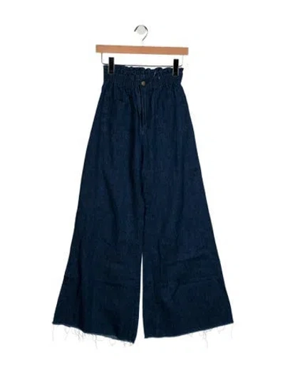 Pre-owned Emerson Fry High-rise Wide Leg Jeans In Blue