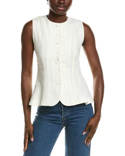 Emerson Fry Iris Linen-blend Top In White
