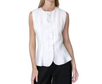 Emerson Fry Iris Sleeveless Top In Ivory In Neutral