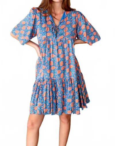 Emerson Fry Isla Dress In Chateau Flower In Blue