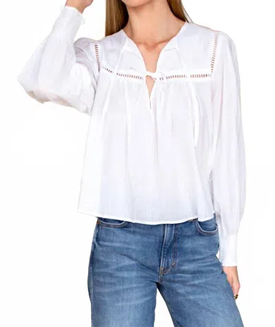Emerson Fry Isla Long Sleeve Two Top In Bright White