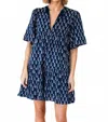 Emerson Fry Isla Mini Dress In Marguerite Blue Organic In Blue