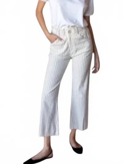 Emerson Fry Johnny Sailor Pant In Tan/white Stripe