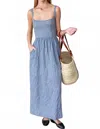 Emerson Fry Jour Maxi Dress In Navy Gingham In Multi