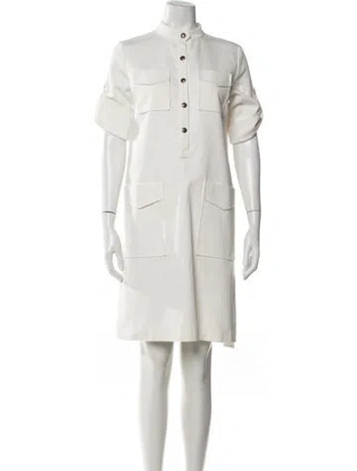 Pre-owned Emerson Fry Knee-length Dress In White