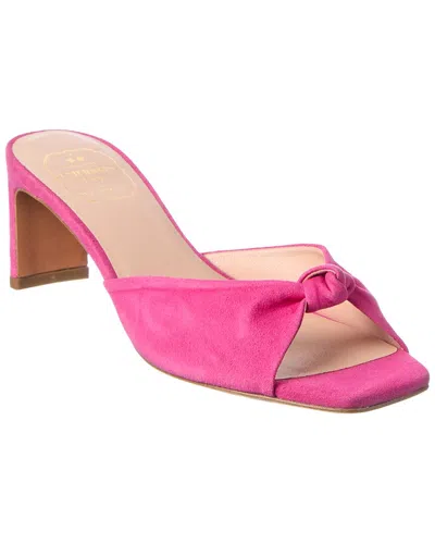 Emerson Fry Knot Suede Mule In Pink