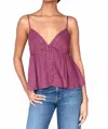 Emerson Fry Ladder Trim Top In Crushed Berry In Purple